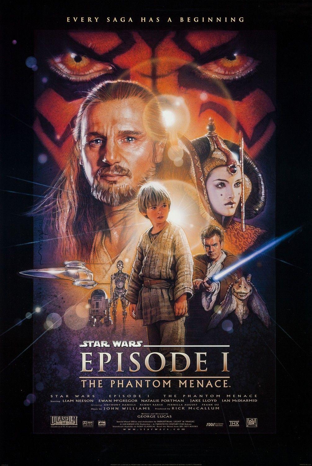 1005x1500 Star Wars Episode 1: The Phantom Menace: Extra Large Movie Poster Image Movie Poster Aw. Star wars movies posters, Star wars episodes, Star wars poster