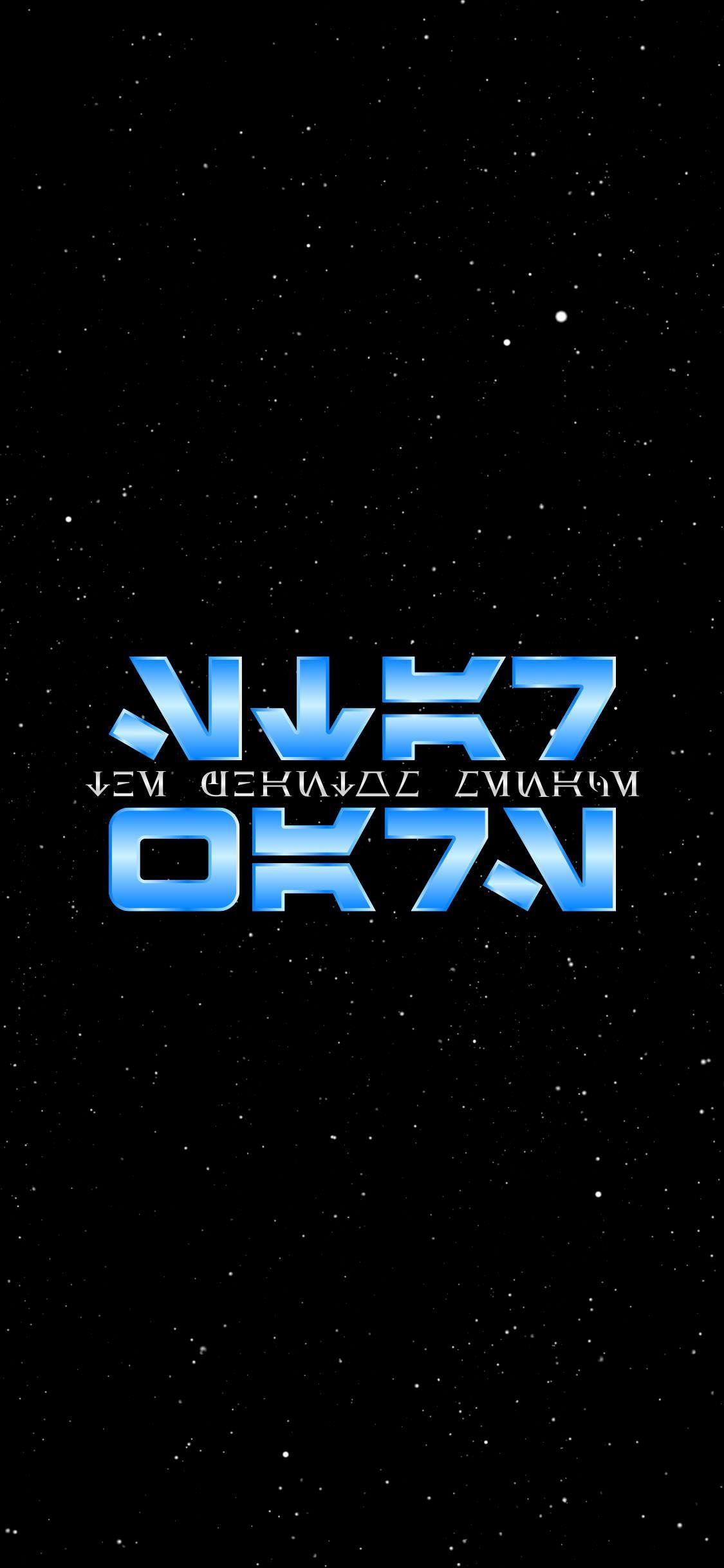 1125x2436 Star Wars Aurebesh English Phone Wallpaper