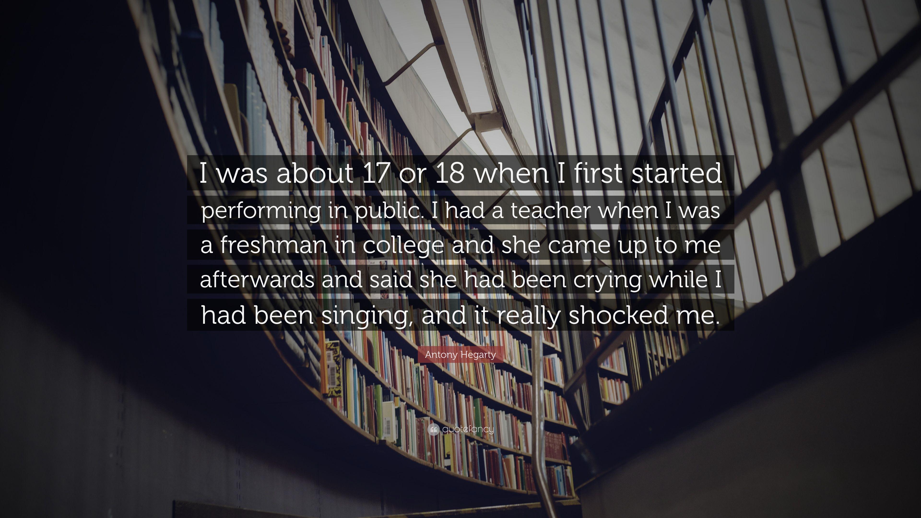 3840x2160 Antony Hegarty Quote: “I was about 17 or 18 when I first started