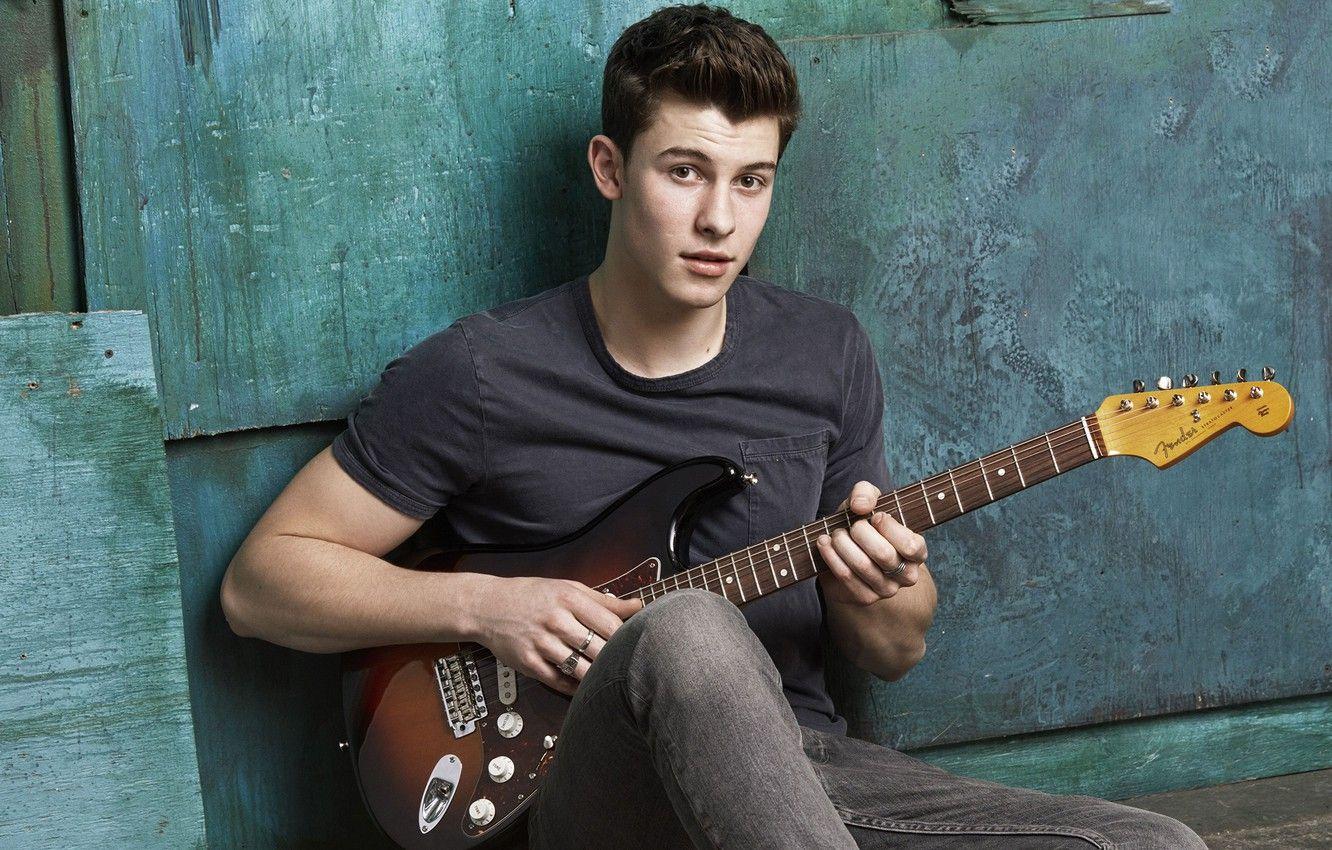 1332x850 Wallpaper guitar, guy, Seventeen, Shawn Mendes image for desktop