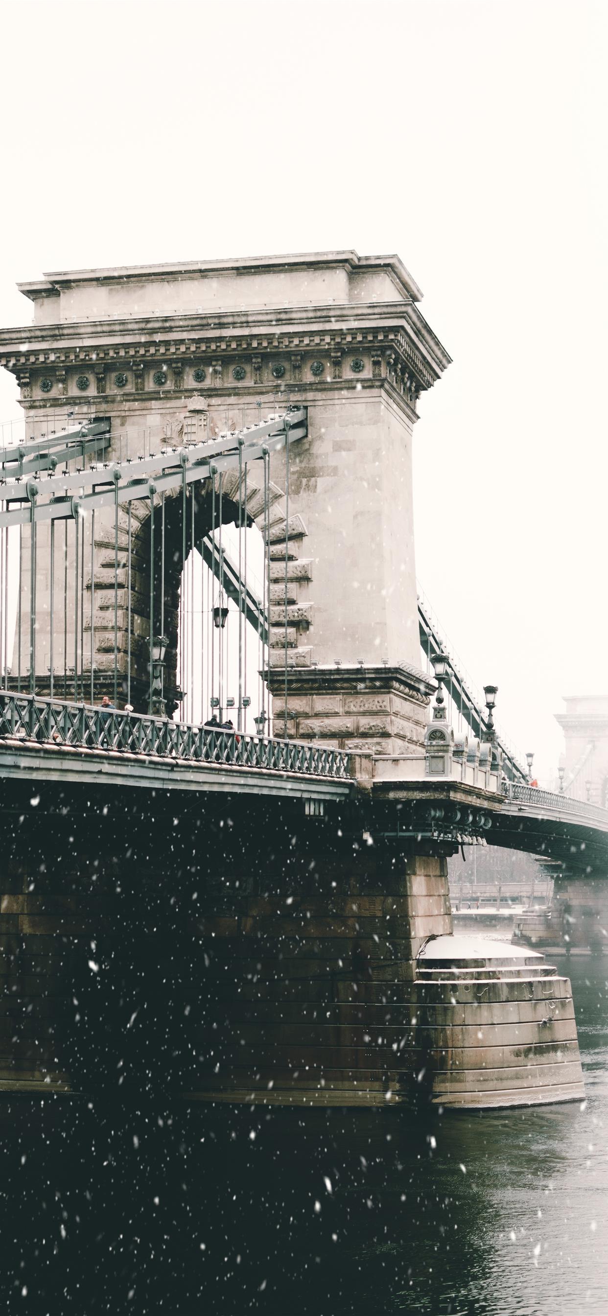 1242x2688 Chain Bridge Budapest iPhone Wallpaper Free Download