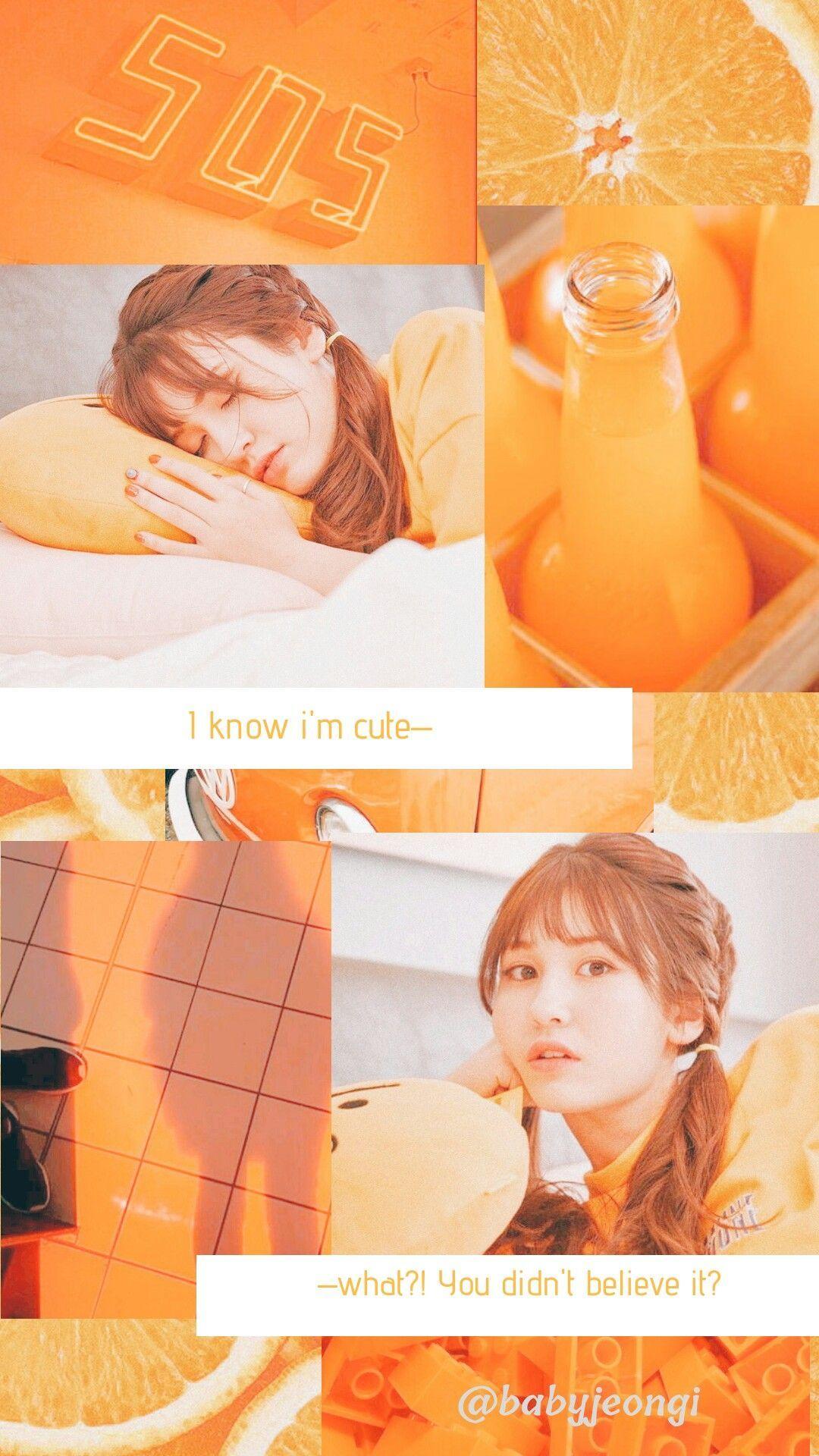 1080x1920 jeon somi wallpaper lockscreen #somi #jeon #orange #aesthetic #ioi