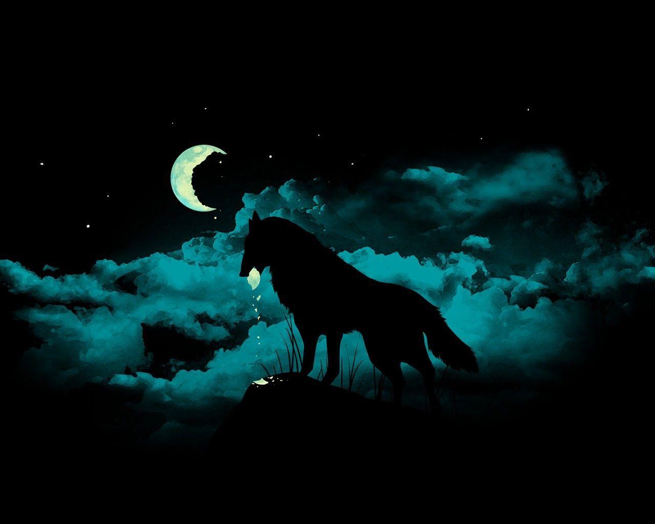 1280x1024 Nền Sói.  Moon moon Wolf hình nền HD Moon Moon Wolf