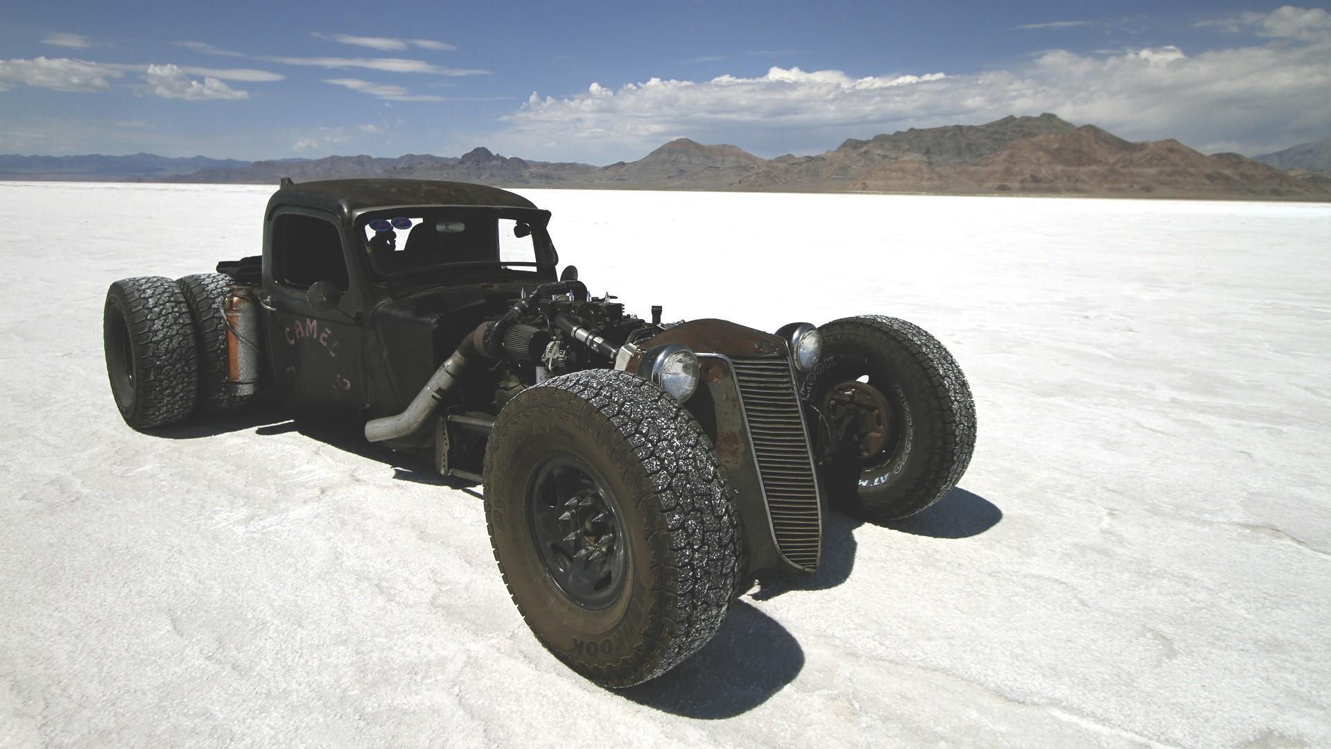 1920x1080 Hot Rod Bonneville in the Desert HD Wallpaper FullHDWpp