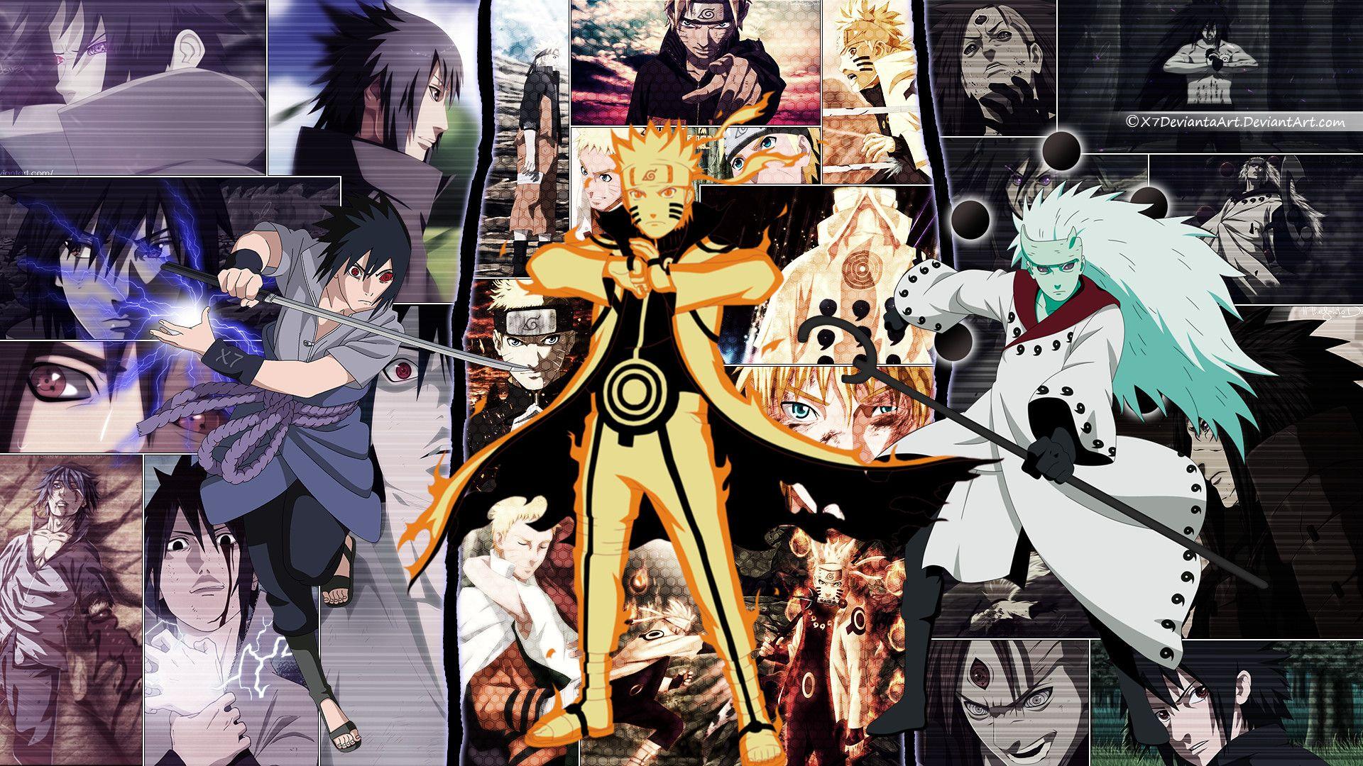 1920x1080 Naruto and Sasuke vs Madara Wallpaper