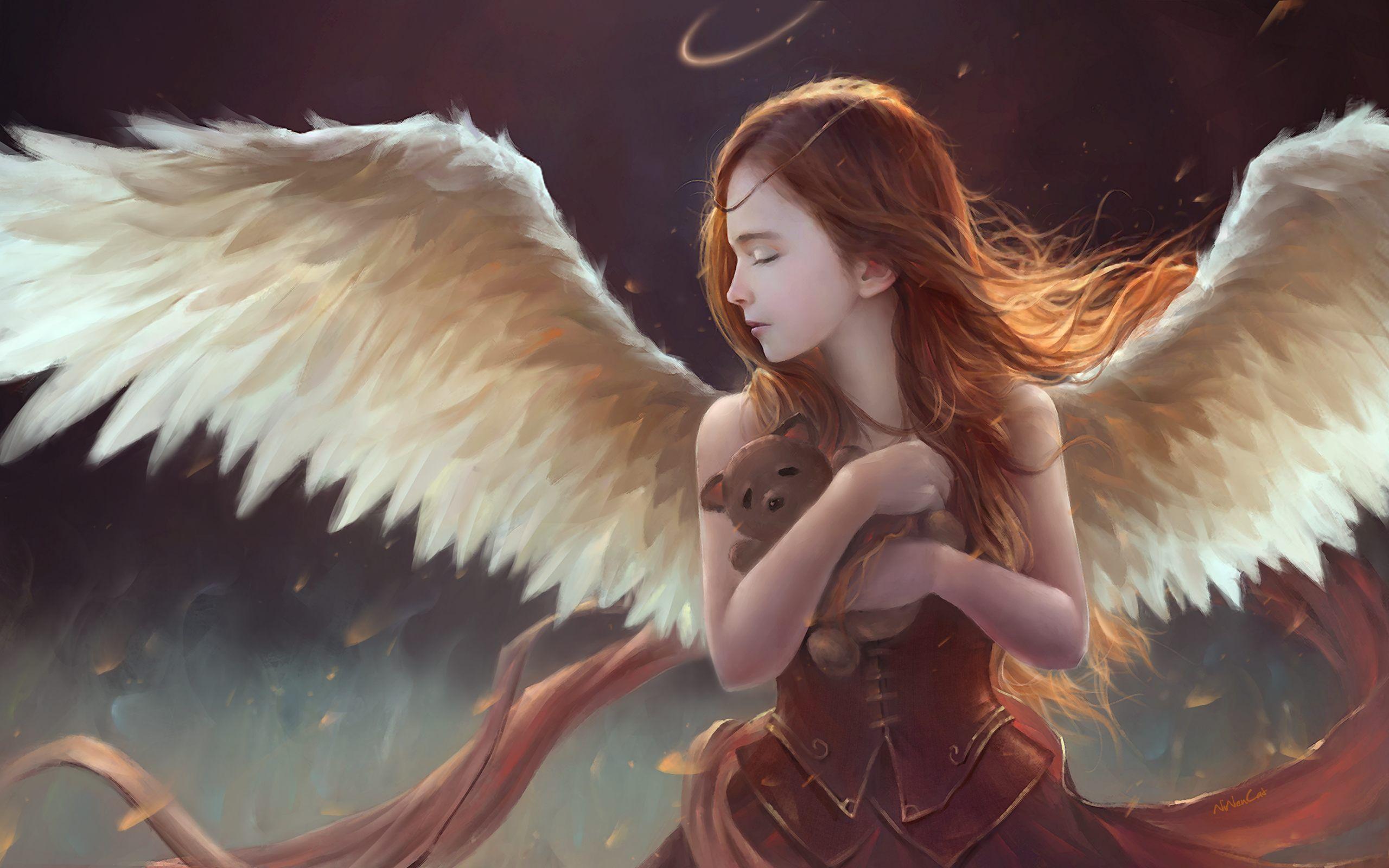2560x1600 Angel Girl Wallpaper Girl With Wings, Download