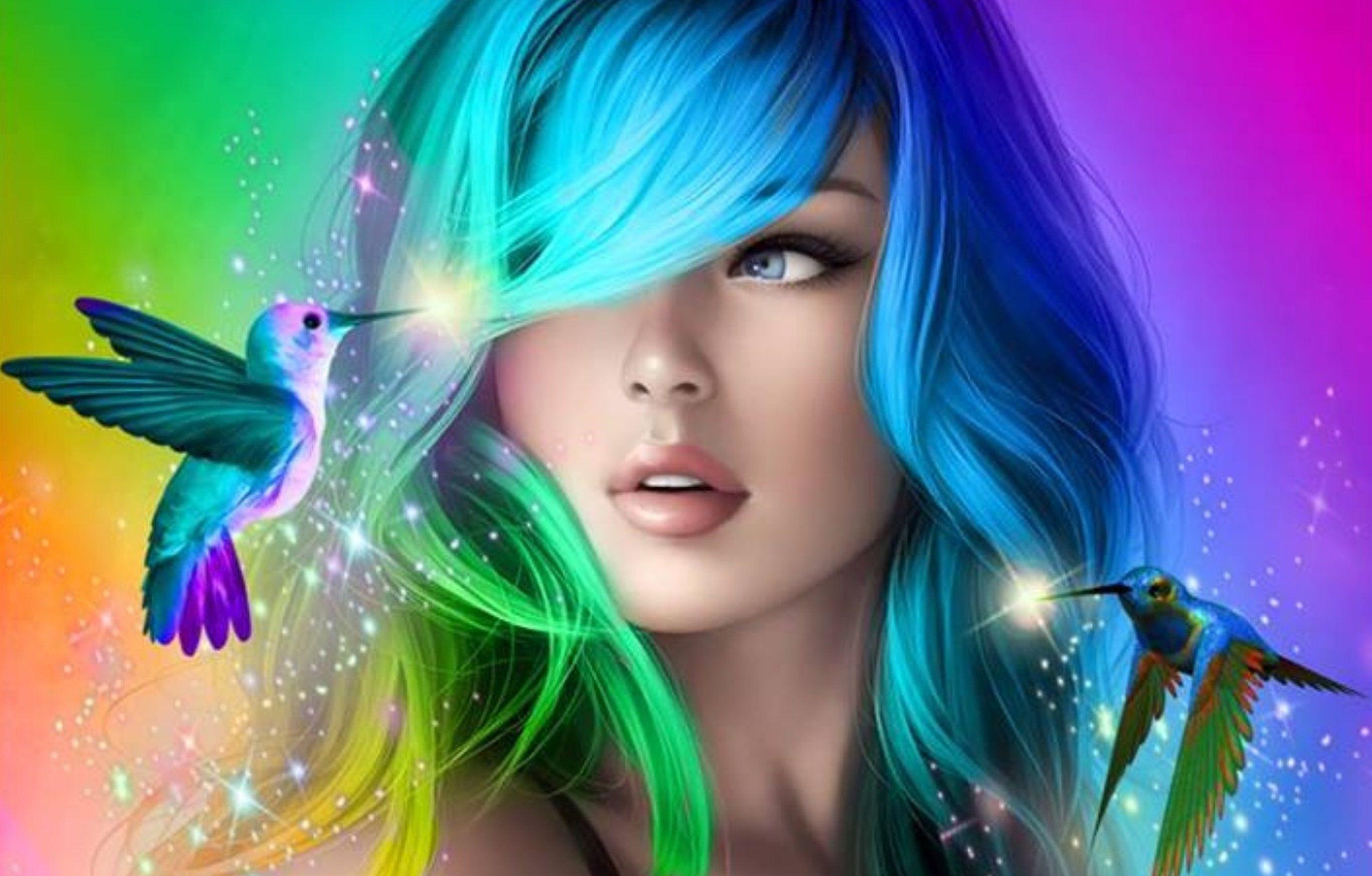2732x1744 Gorgeous Fantasy Girl Wallpaper