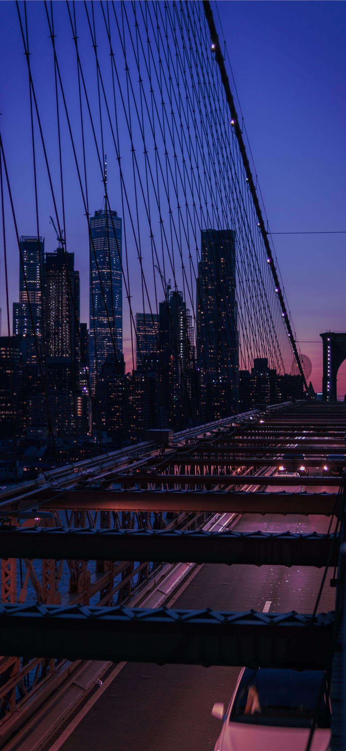 1125x2436 Brooklyn Bridge New York US iPhone X Wallpaper Free Download