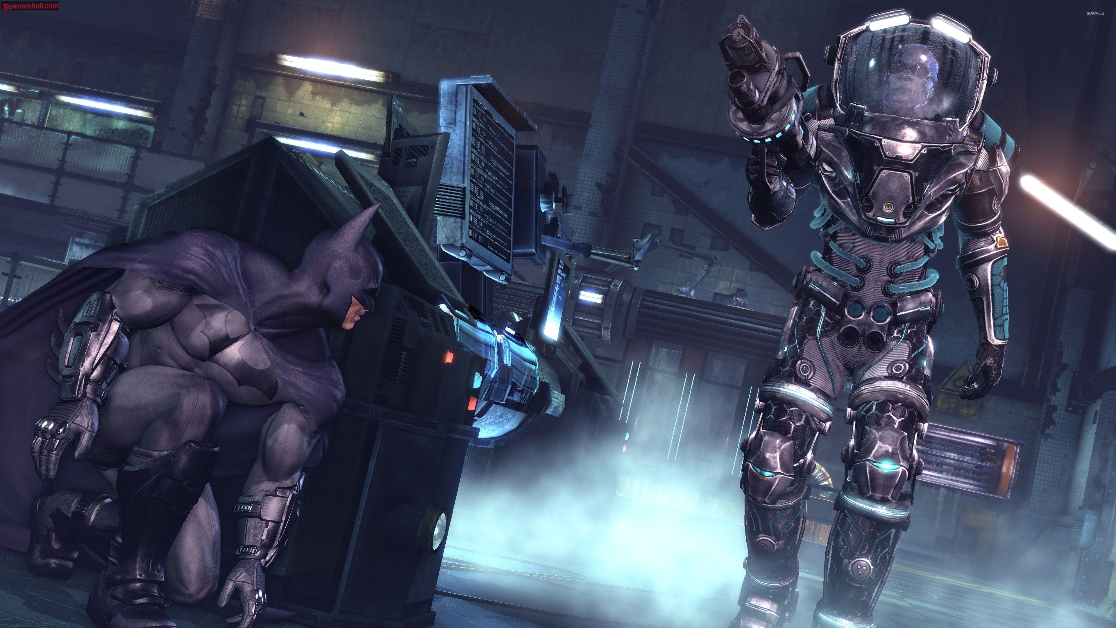 3840x2160 Batman and Mr. Freeze City wallpaper