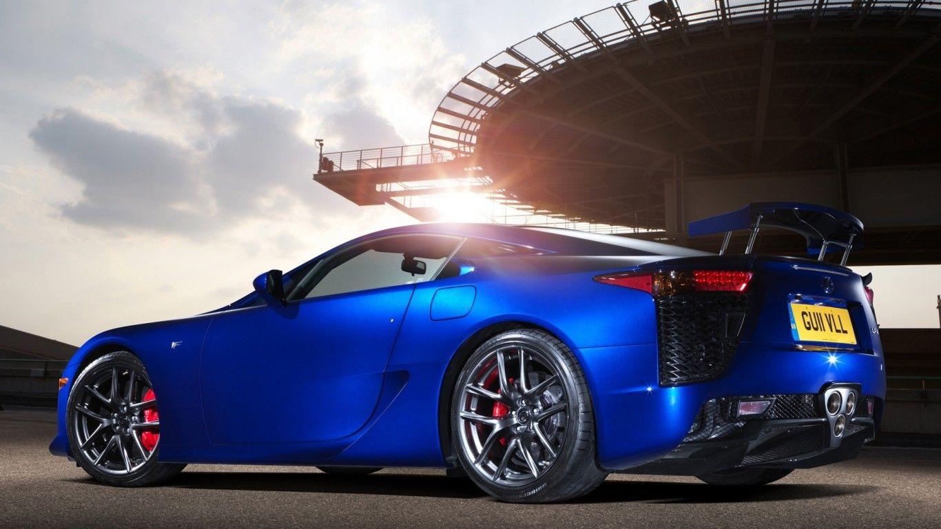 1366x768 Download 1366x768 Lexus Lfa, Blue, Side View, Sunlight, Sport Cars