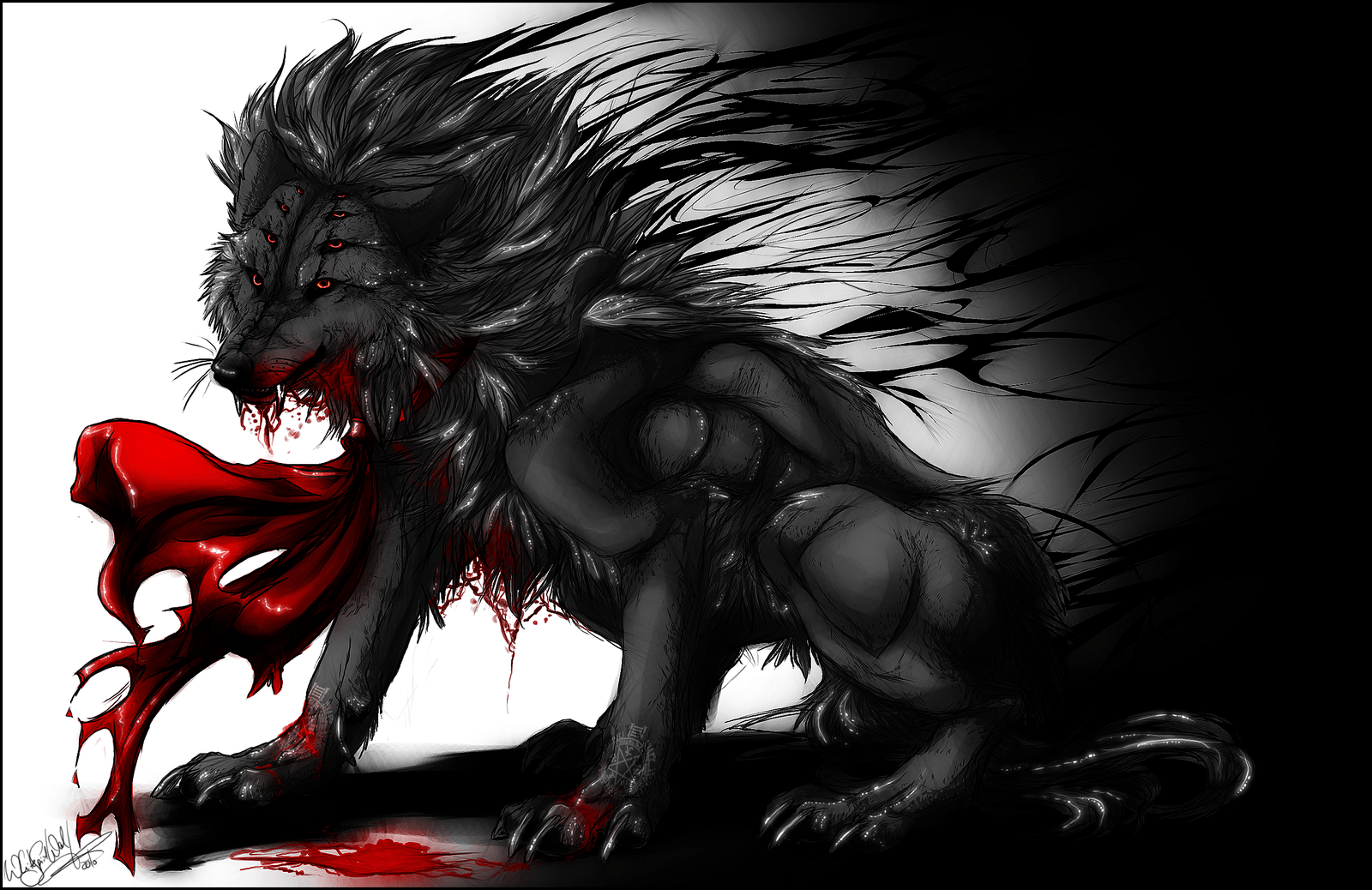 koga the wolf demon wallpaper