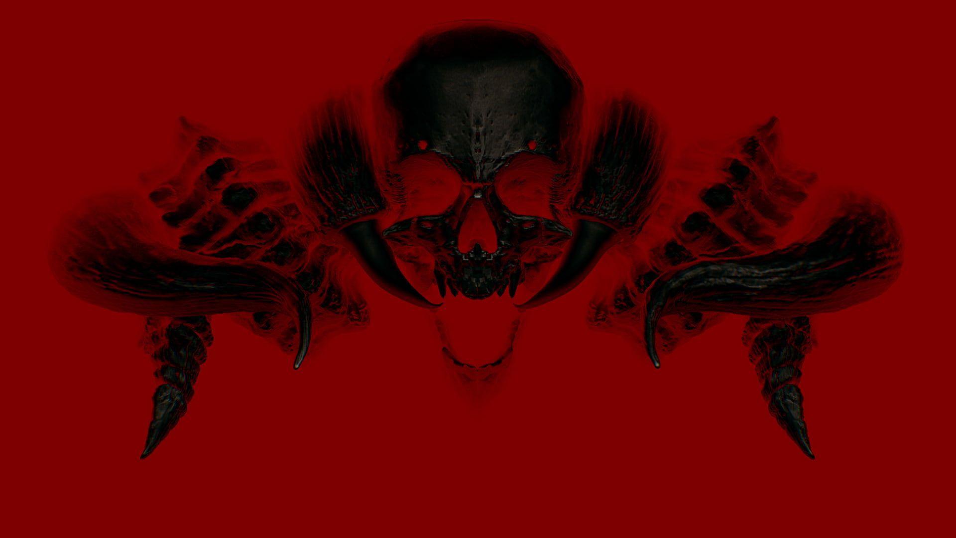 1920x1080 Monster skull illustration, devil daggers, video games, skull HD wallpaper