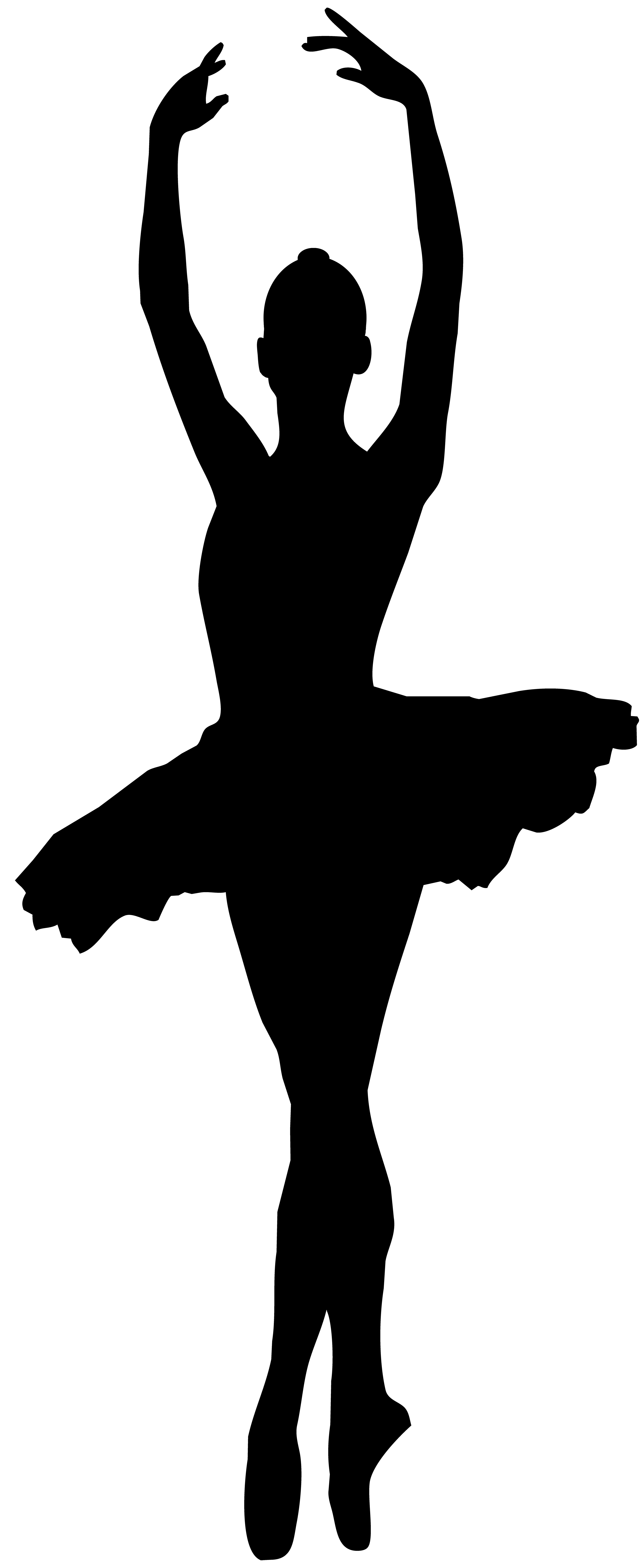 3277x8000 Ballerina Silhouette PNG Clip Art Image