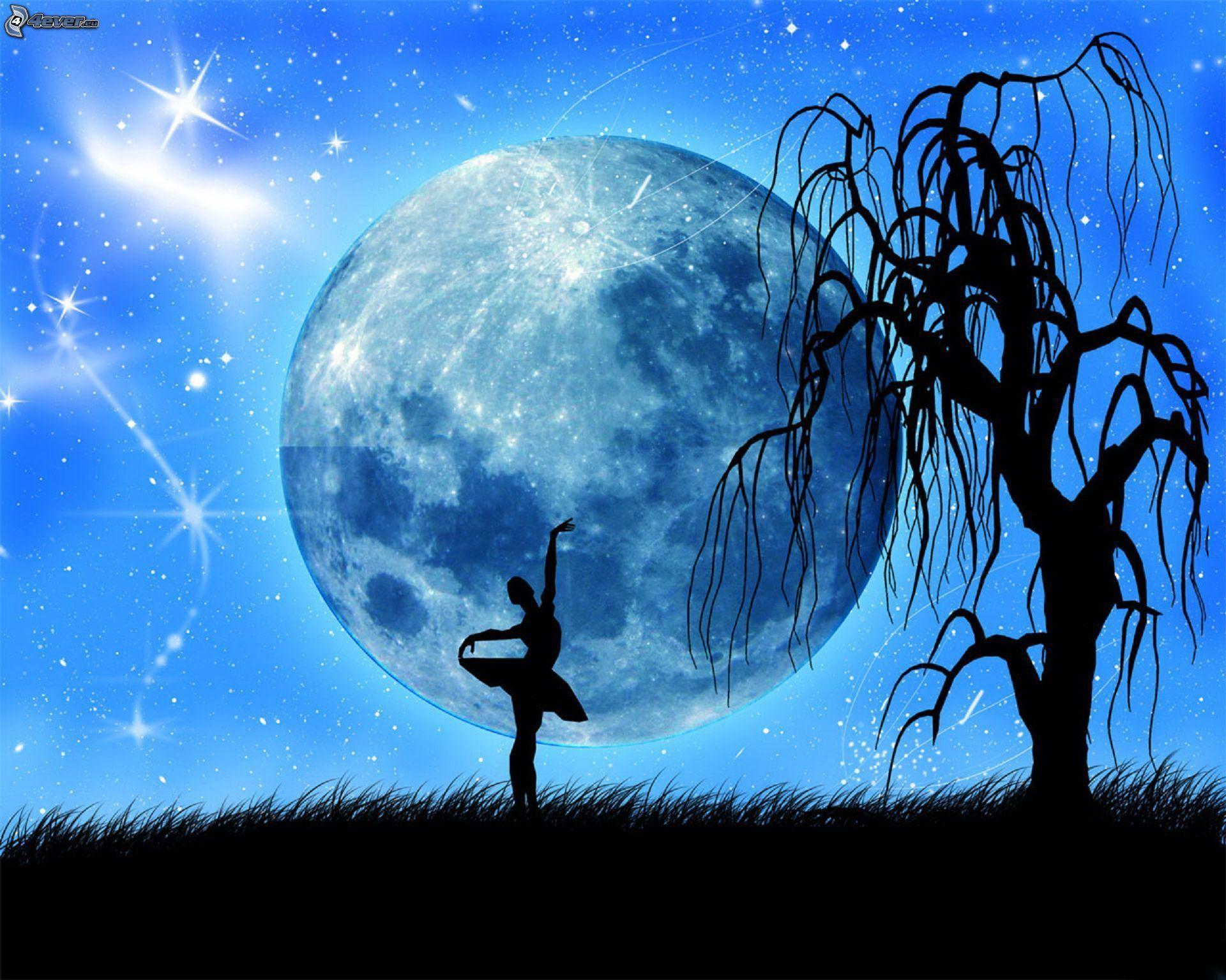 Девочка луна танцуй. Девочка на фоне Луны. Дерево на фоне Луны. Луна фон. Девушка на фоне Луны.