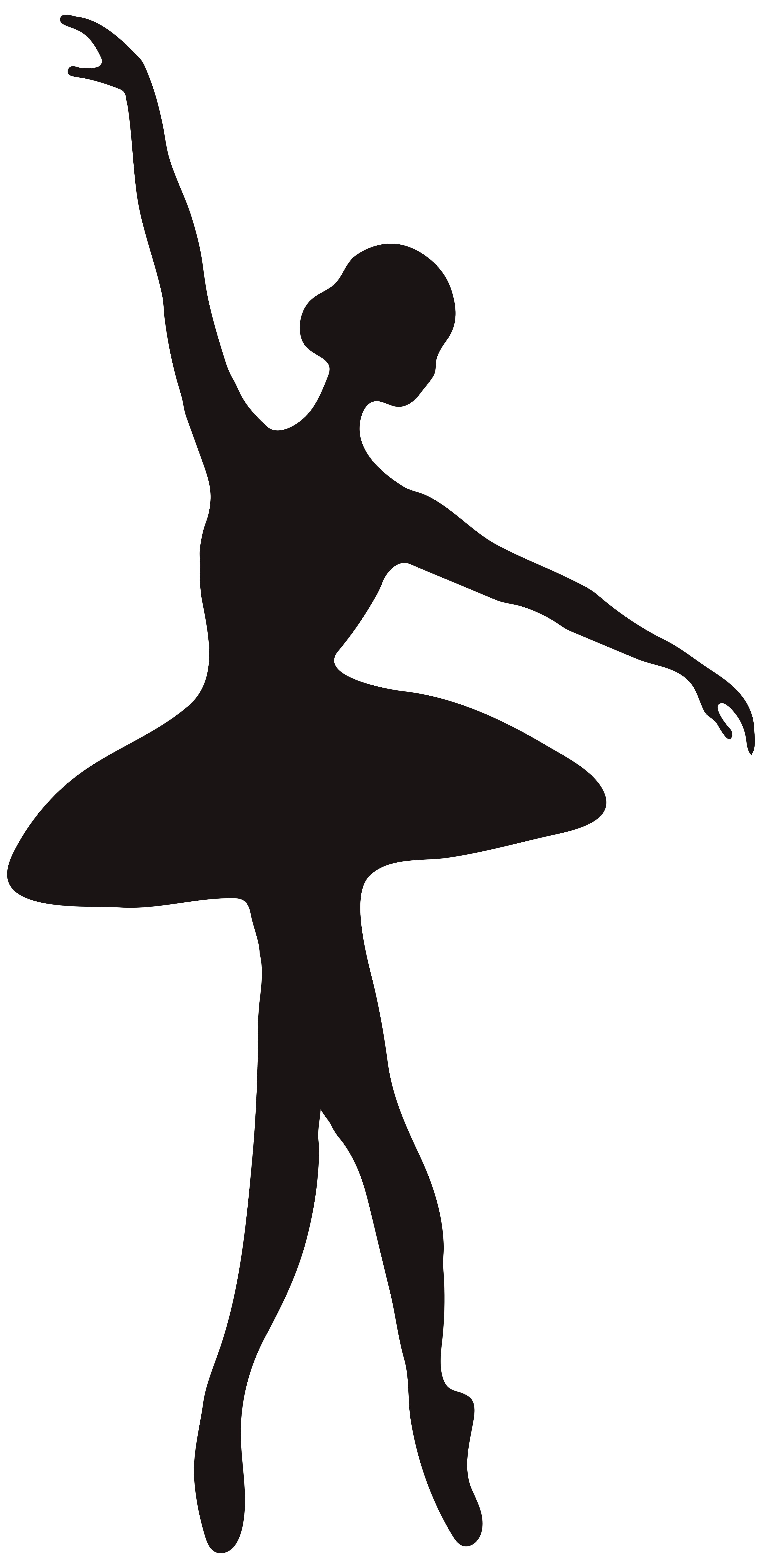 3890x8000 Ballerina Silhouette PNG Clip Art Image