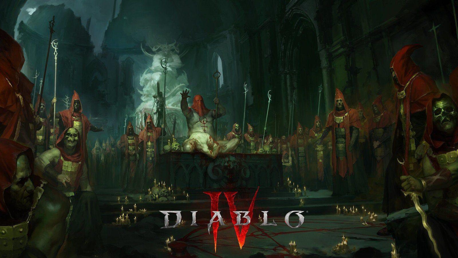 1600x900 Diablo IV Uncompressed Concept Art Wallpaper & Without