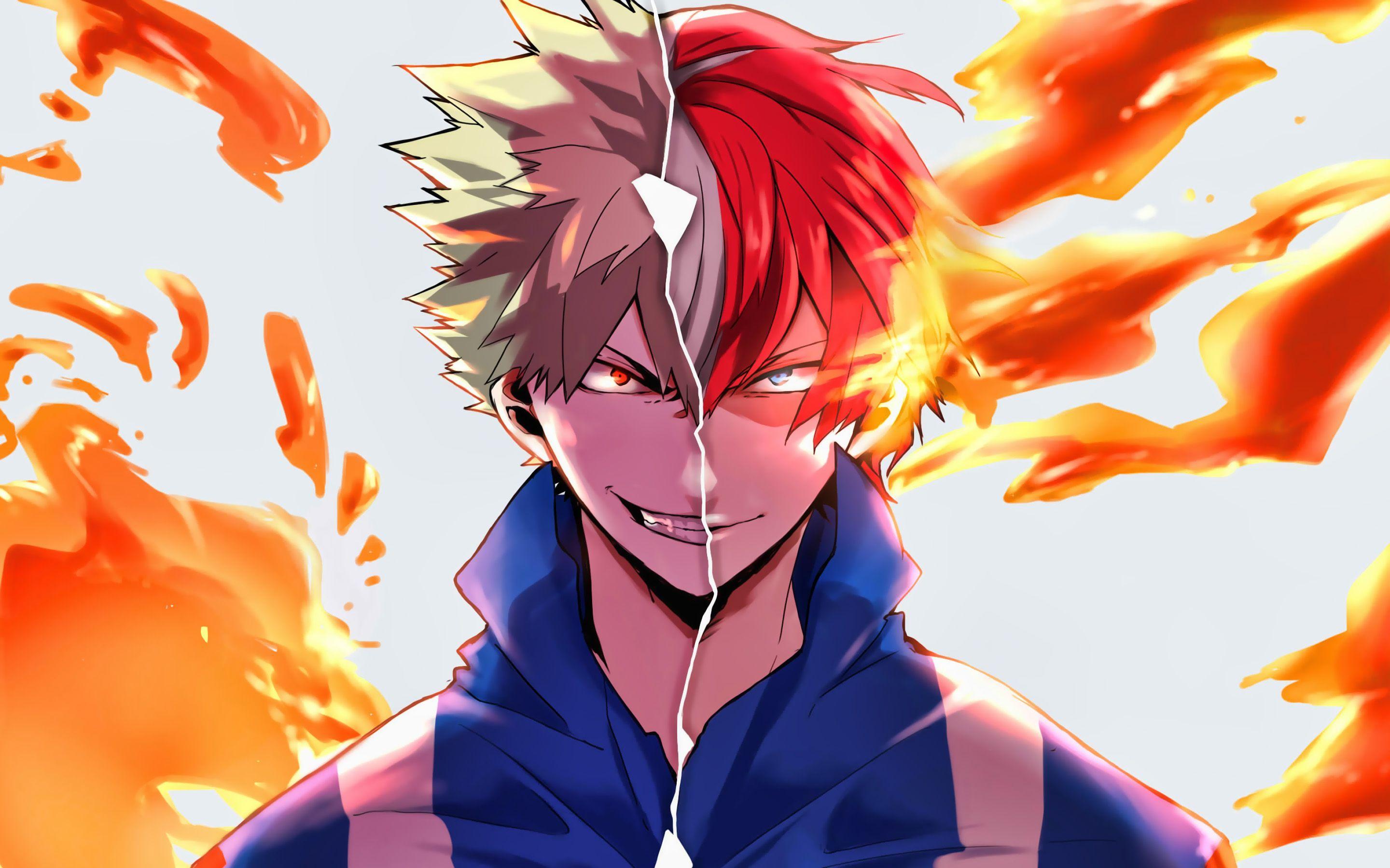 2880x1800 Tải xuống hình nền Katsuki Bakugou vs Shoto Todoroki, lửa, My https://wallpaperaccess.com/full/2244612.jpg