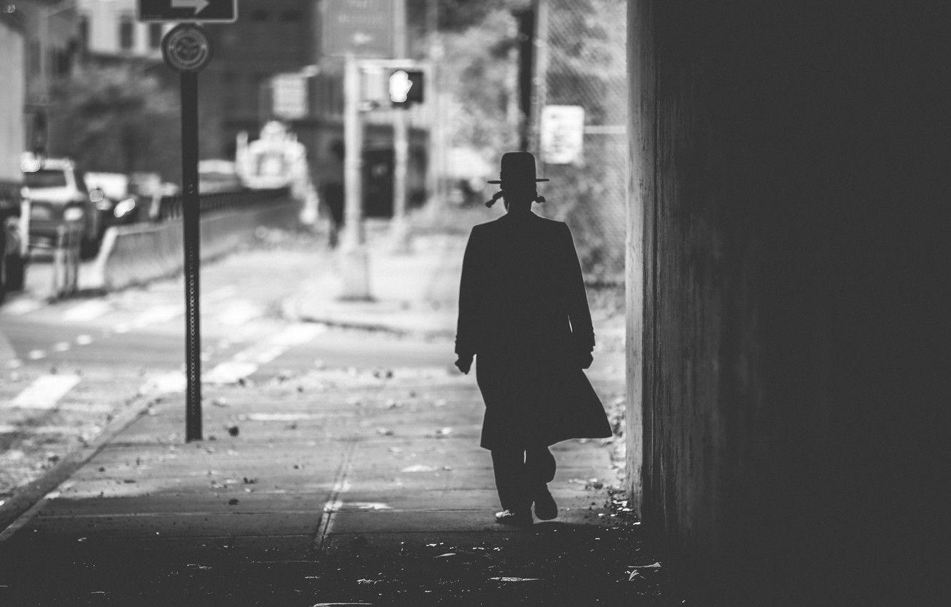 1332x850 Wallpaper sign, street, male, cars, back, Jewish image