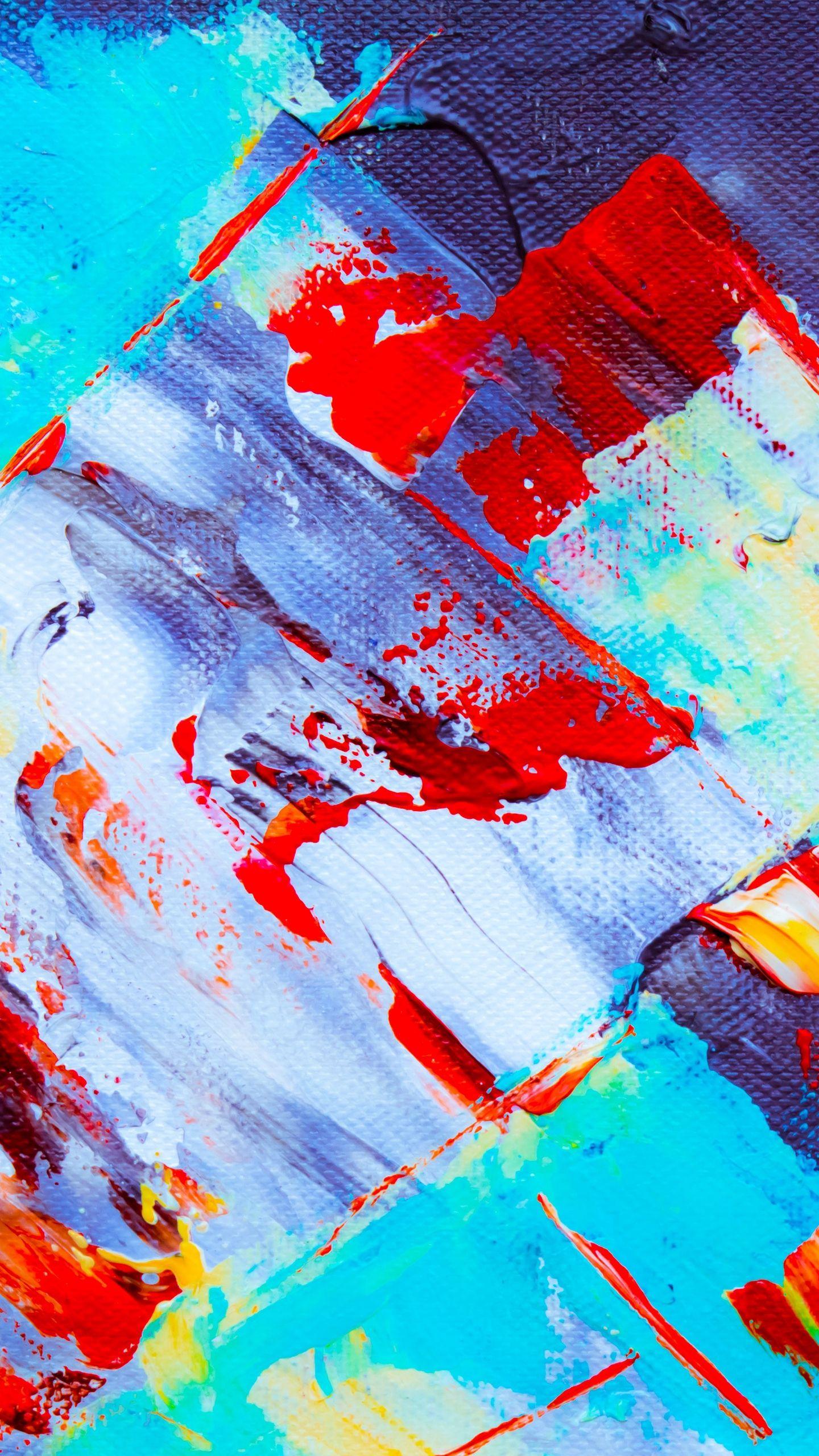 1440x2560 Download wallpaper 1440x2560 canvas, paint, acrylic, stains, chaos