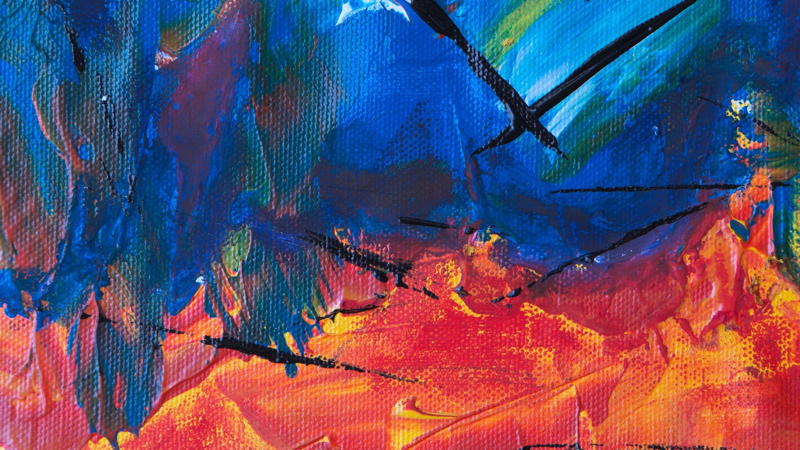 2560x1440 Download wallpaper 2560x1440 paint, texture, surface, canvas