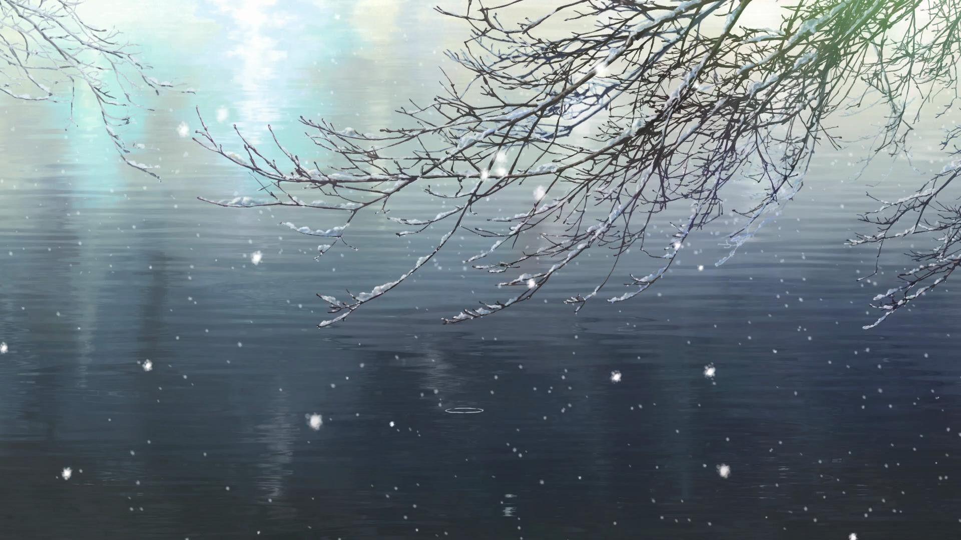1920x1080 snow, Makoto Shinkai, The Garden of Words wallpaper