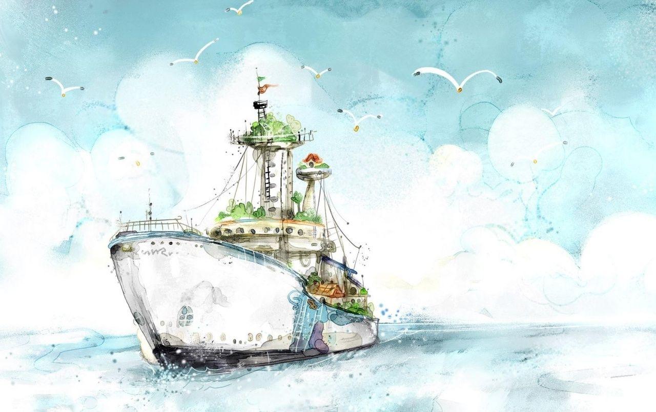 1280x804 Acrylic Paint Boat wallpaper. Acrylic Paint Boat