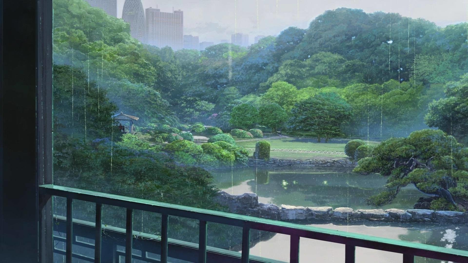 1920x1080 Garden of Words Wallpaper