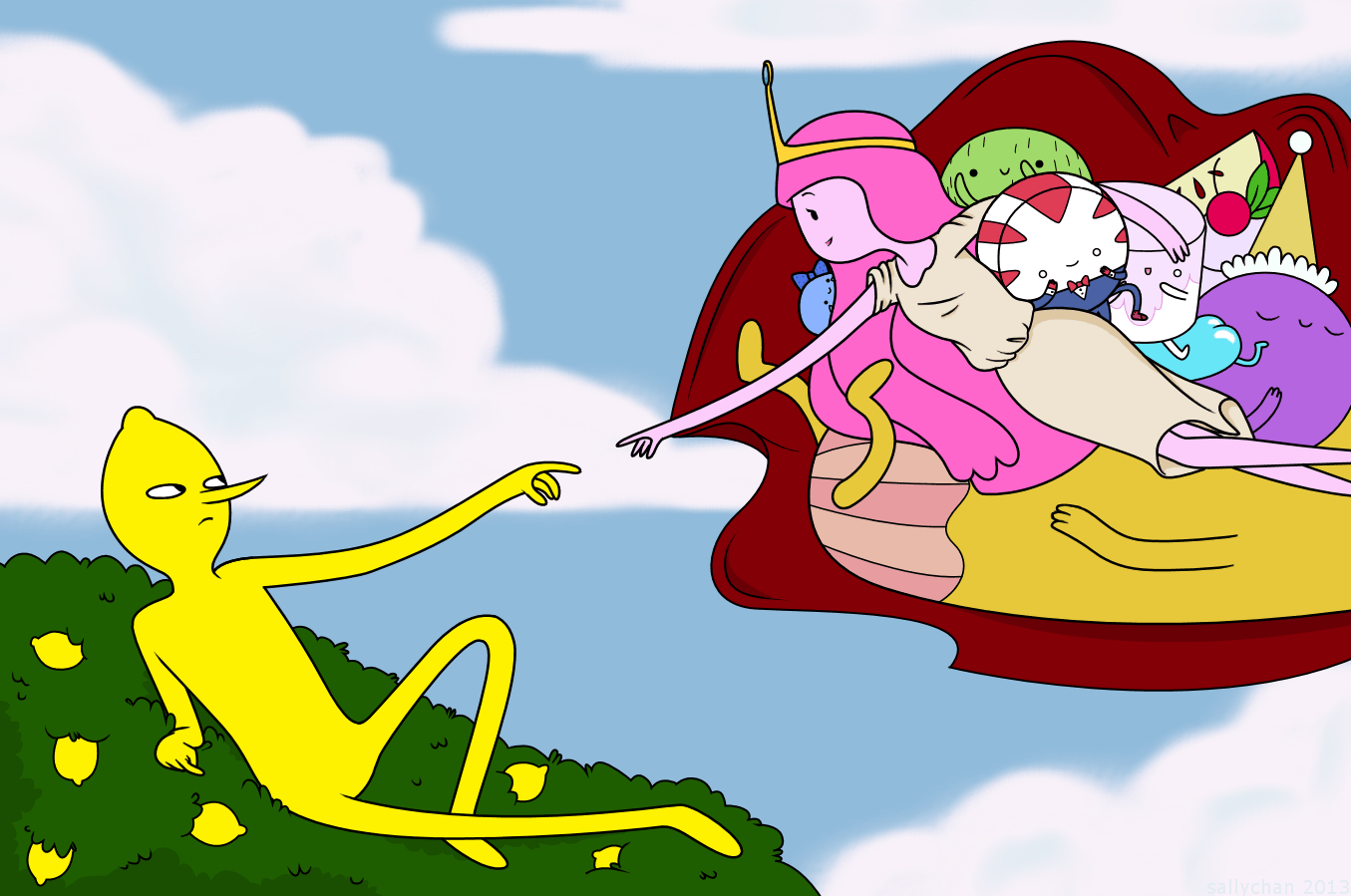 1355x899 The Creation of Adam.er.Lemongrab [Wallpaper]