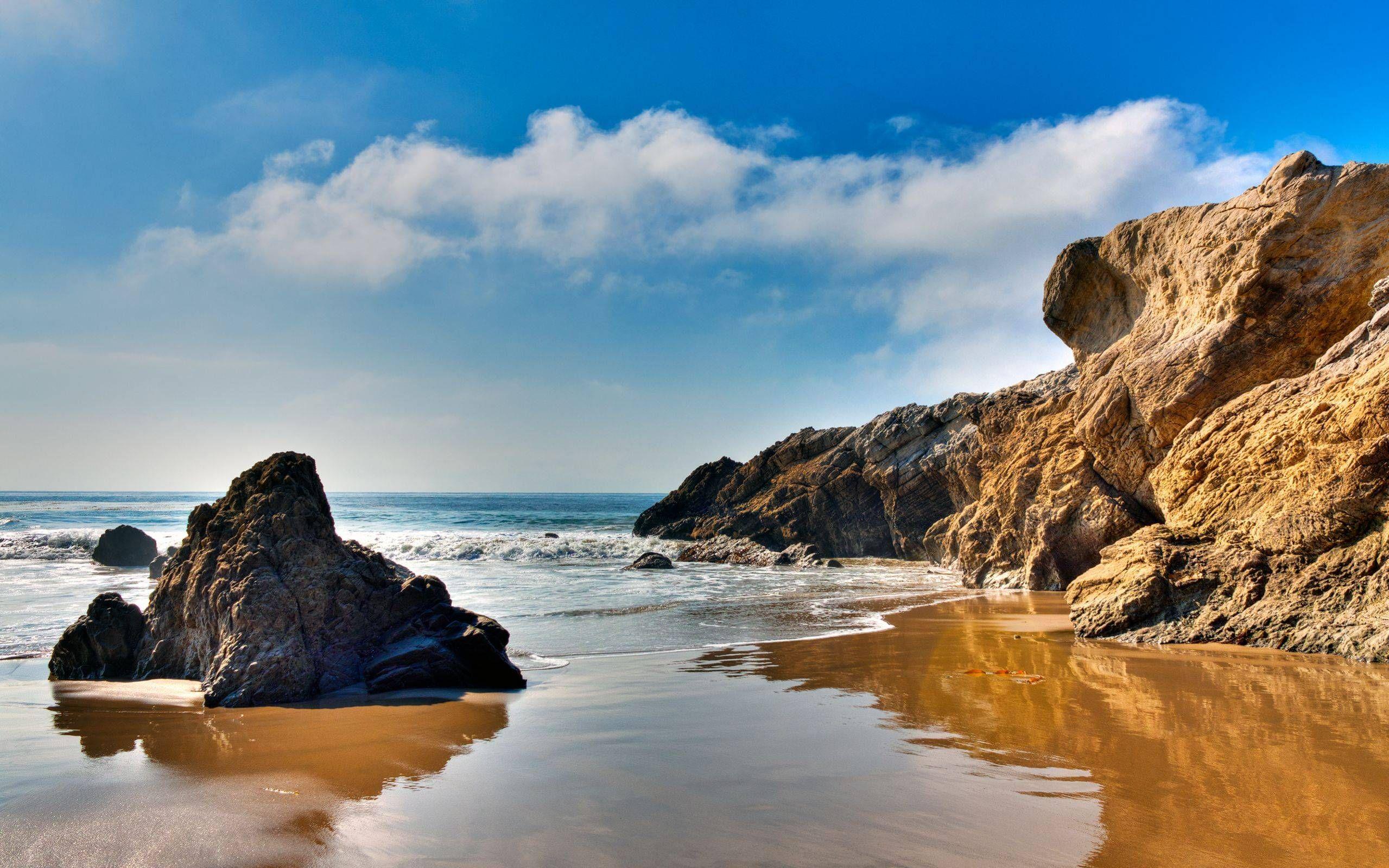 2559x1599 Beach in Malibu, CA [2560x1600]. Malibu beaches, Beach wallpaper