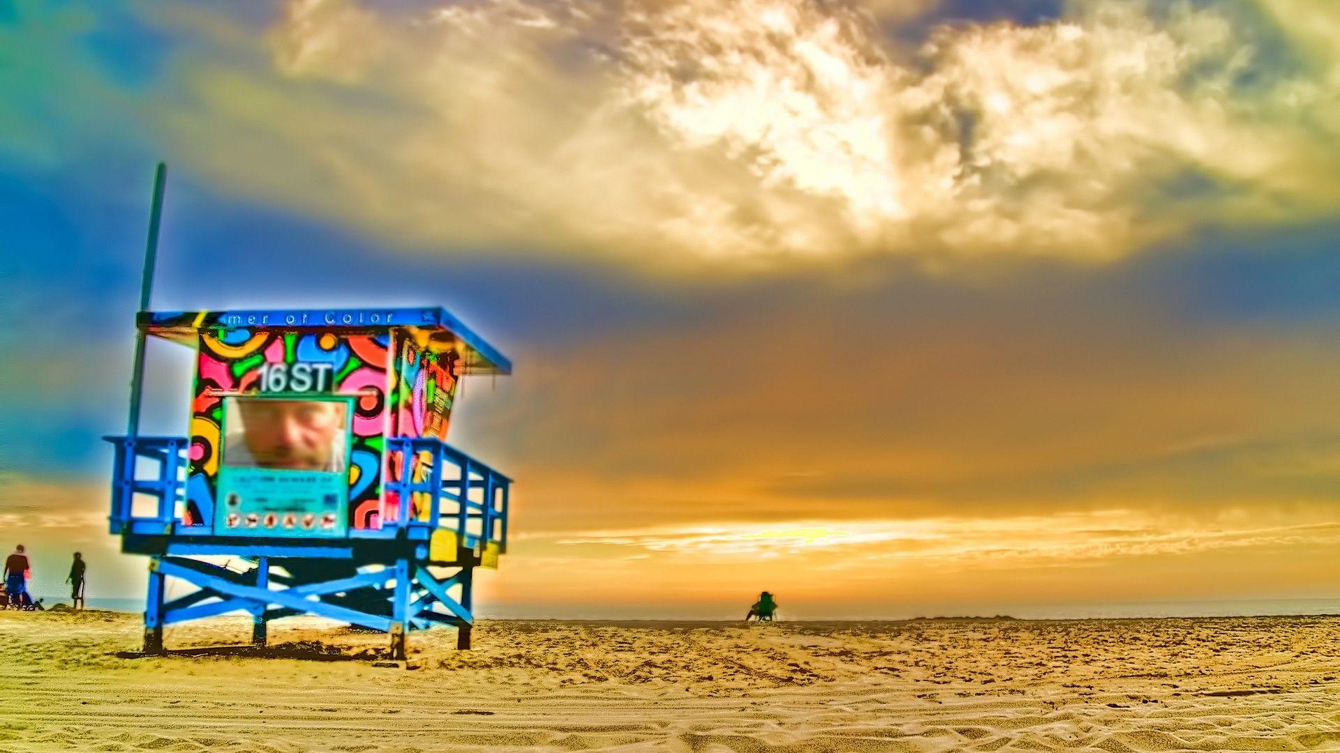 1920x1080 Full HD Wallpaper Hermosa Beach California Beach Sunrise