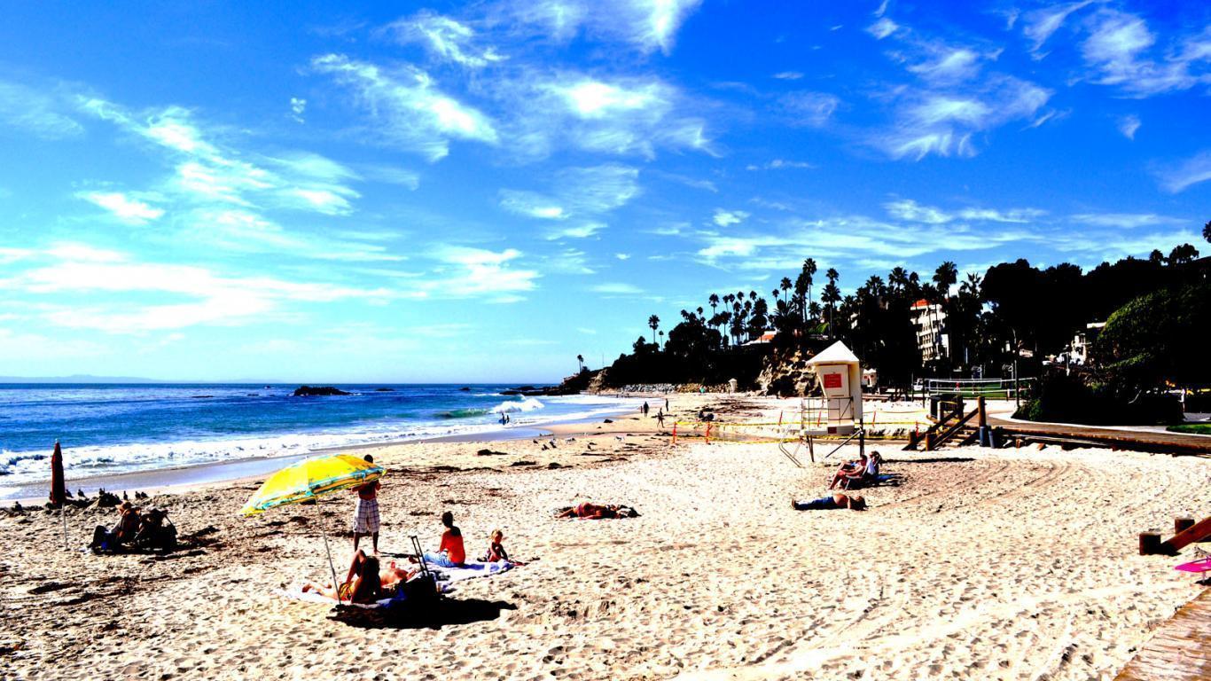 1366x768 California Beach Wallpaper