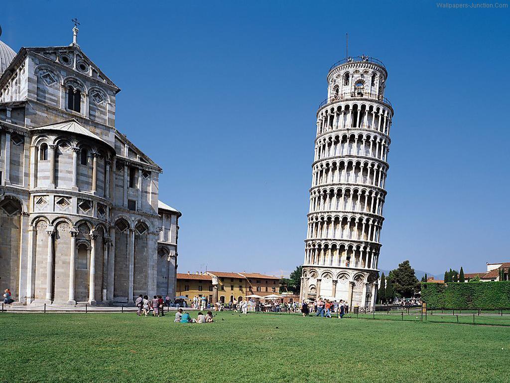 1024x768 leaning tower of pisa wallpaper