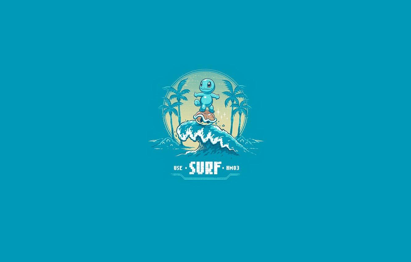 1332x850 Wallpaper minimalism, pokemon, HM Surfwear image for desktop