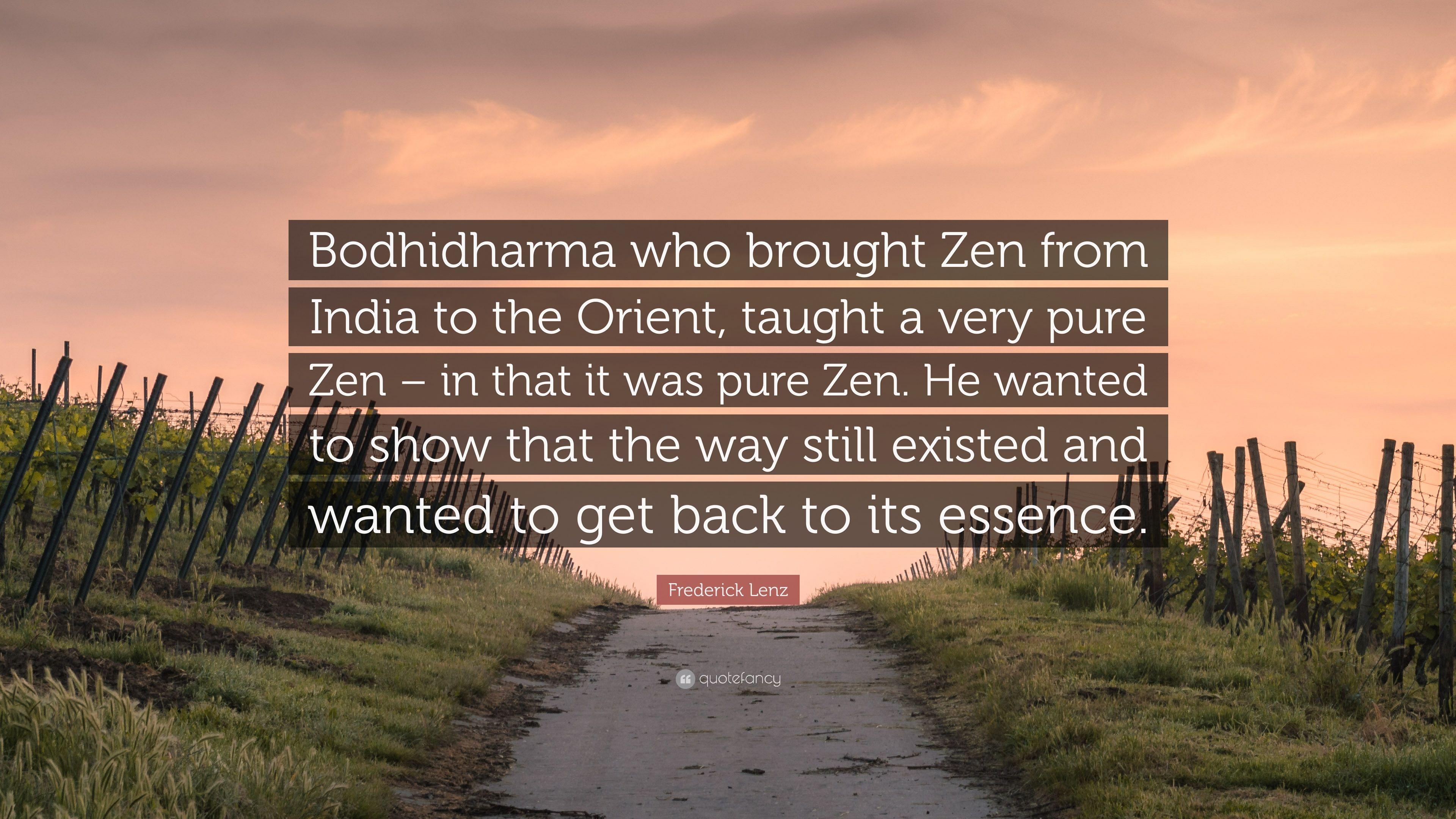 3840x2160 Frederick Lenz Quote: “Bodhidharma who brought Zen from India to