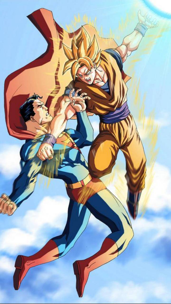 720x1280 Goku vs Superman wallpaper
