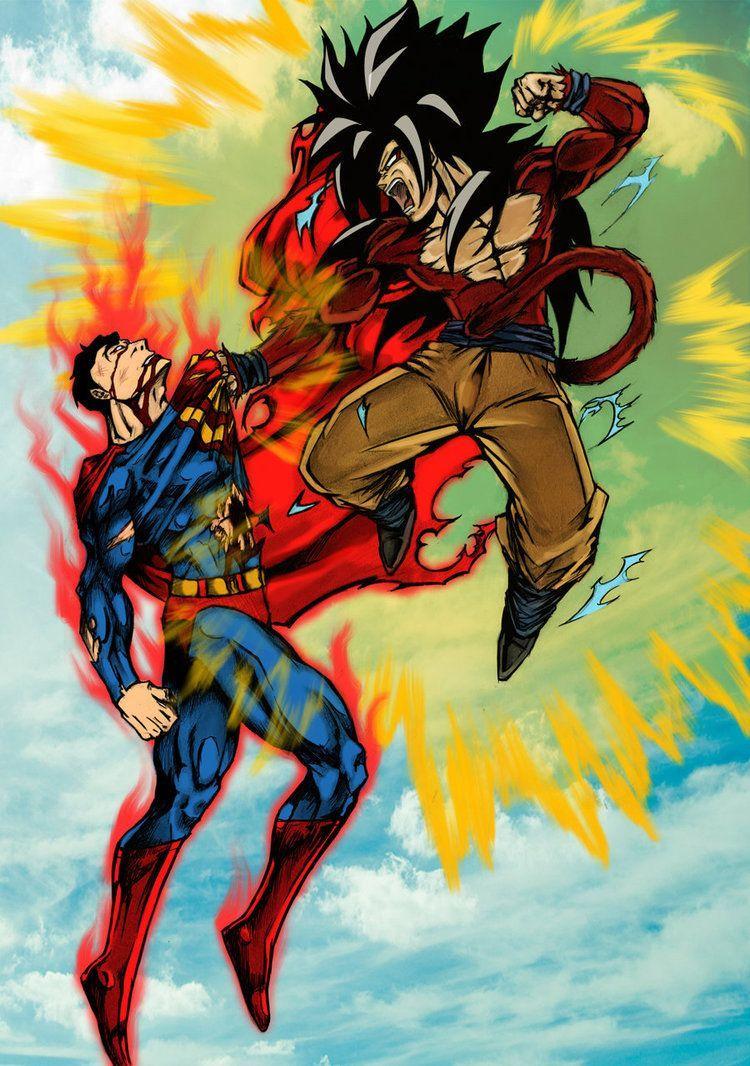 750x1066 Goku Vs Superman Wallpaper