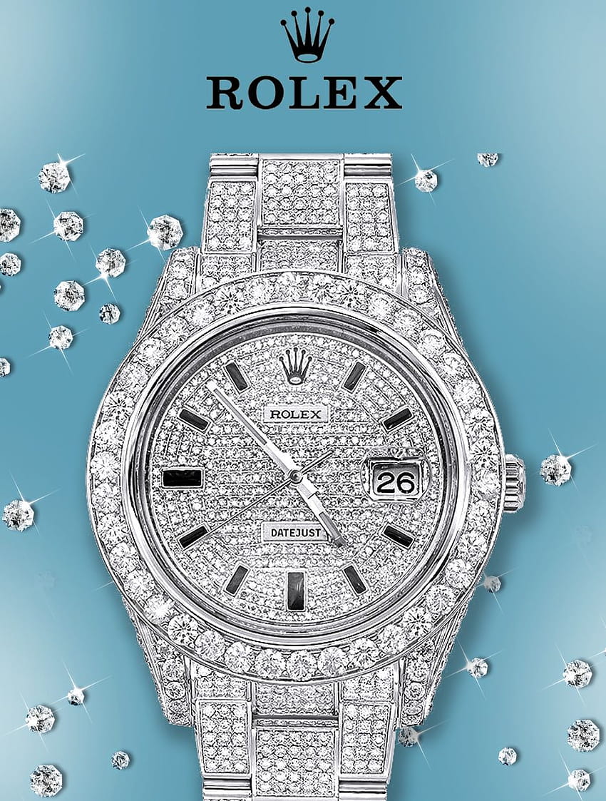 850x1123 Rolex iced out HD wallpaper