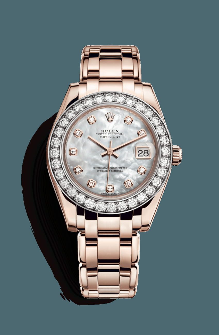 850x1299 Rolex Pearlmaster 34 Watch: 18 ct Everose gold, diamond rolex HD phone wallpaper