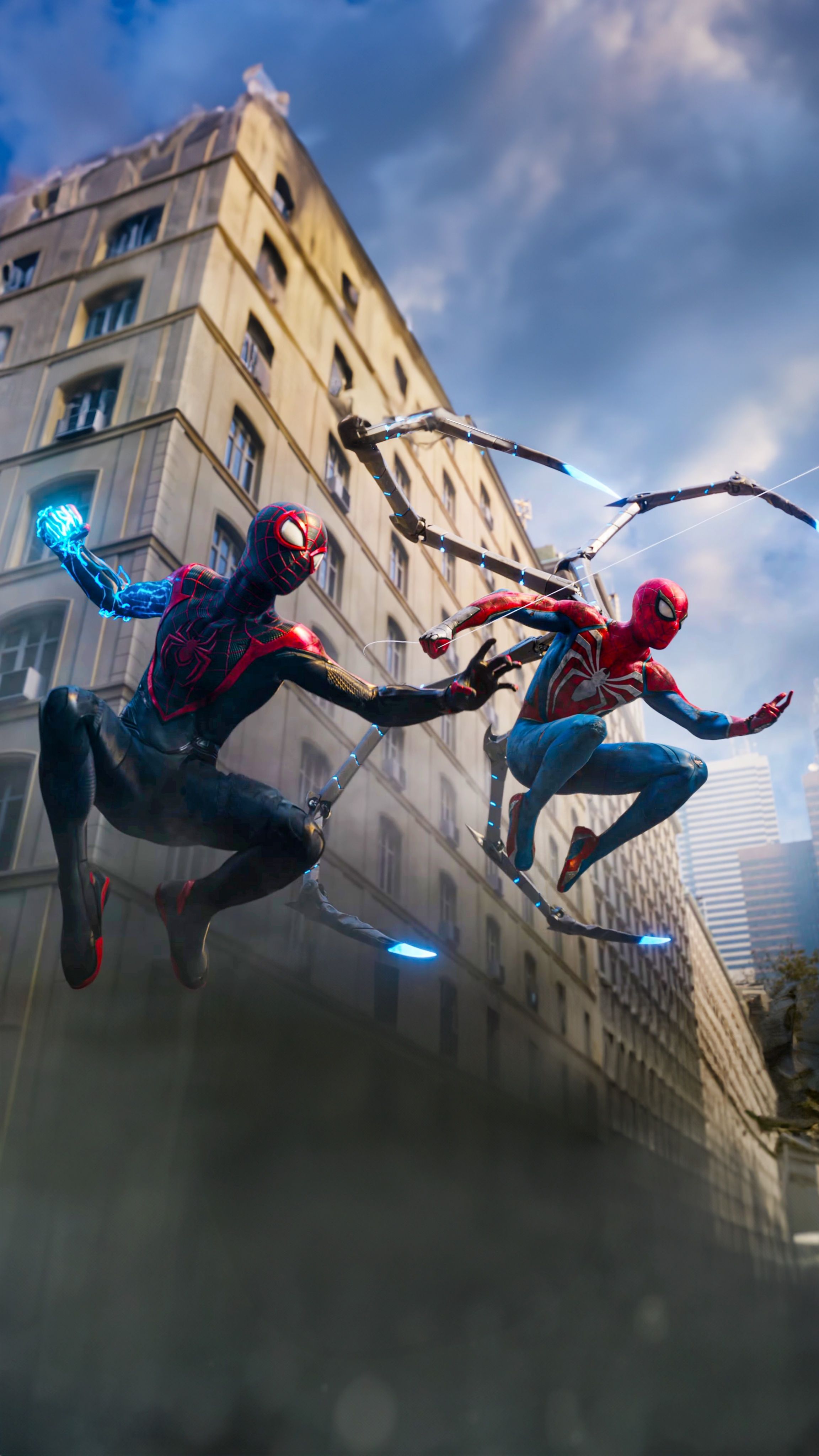 2304x4096 Octorious On X: #BeGreaterTogether With The Wallpaper Version Of The Final Shot From The New 'Spider Man 2' Trailer!