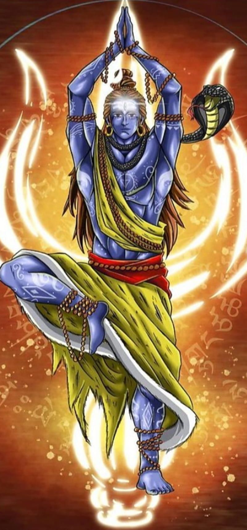 800x1716 Siva, art, drawing, Hinduism, mahadev, god, HD phone wallpaper