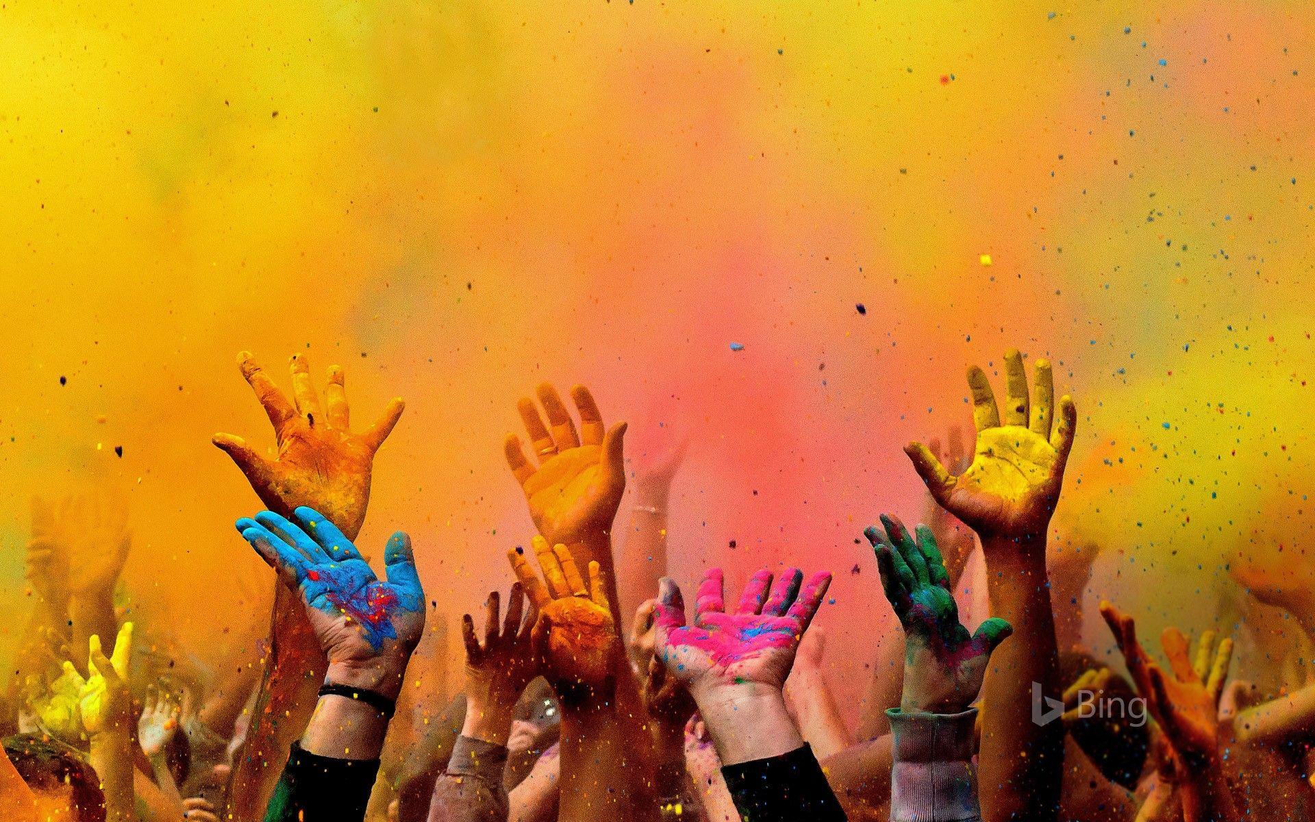 1920x1200 A Holi festival in Washington, DC