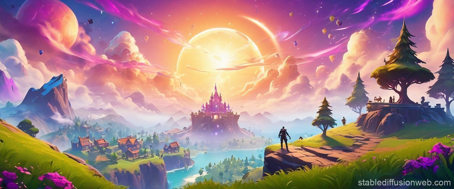 1536x640 Fortnite Gaming Enthusiast Background. Stable Diffusion Online