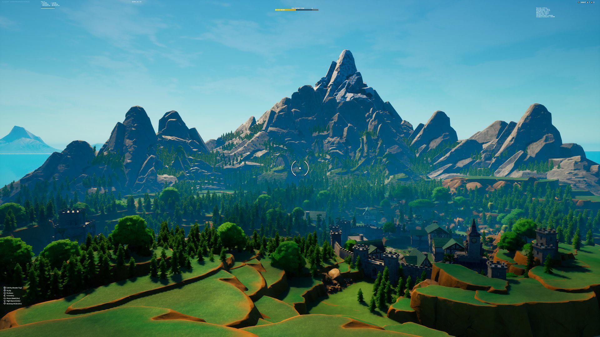 1920x1080 Medieval landscape/ Town map I've been working on for a while now