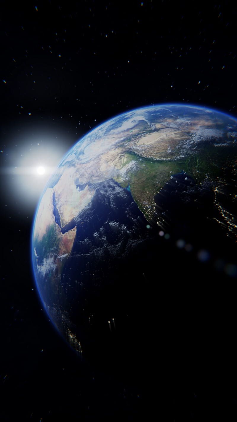 800x1422 Blue Earth, universe, stars, space, planet, india, HD phone wallpaper