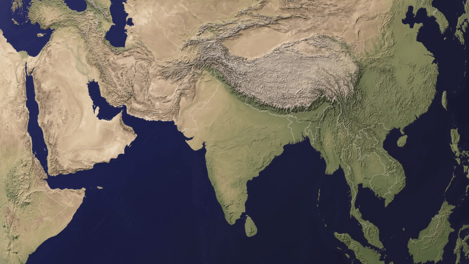 1920x1080 India Map Globe Earth From Space