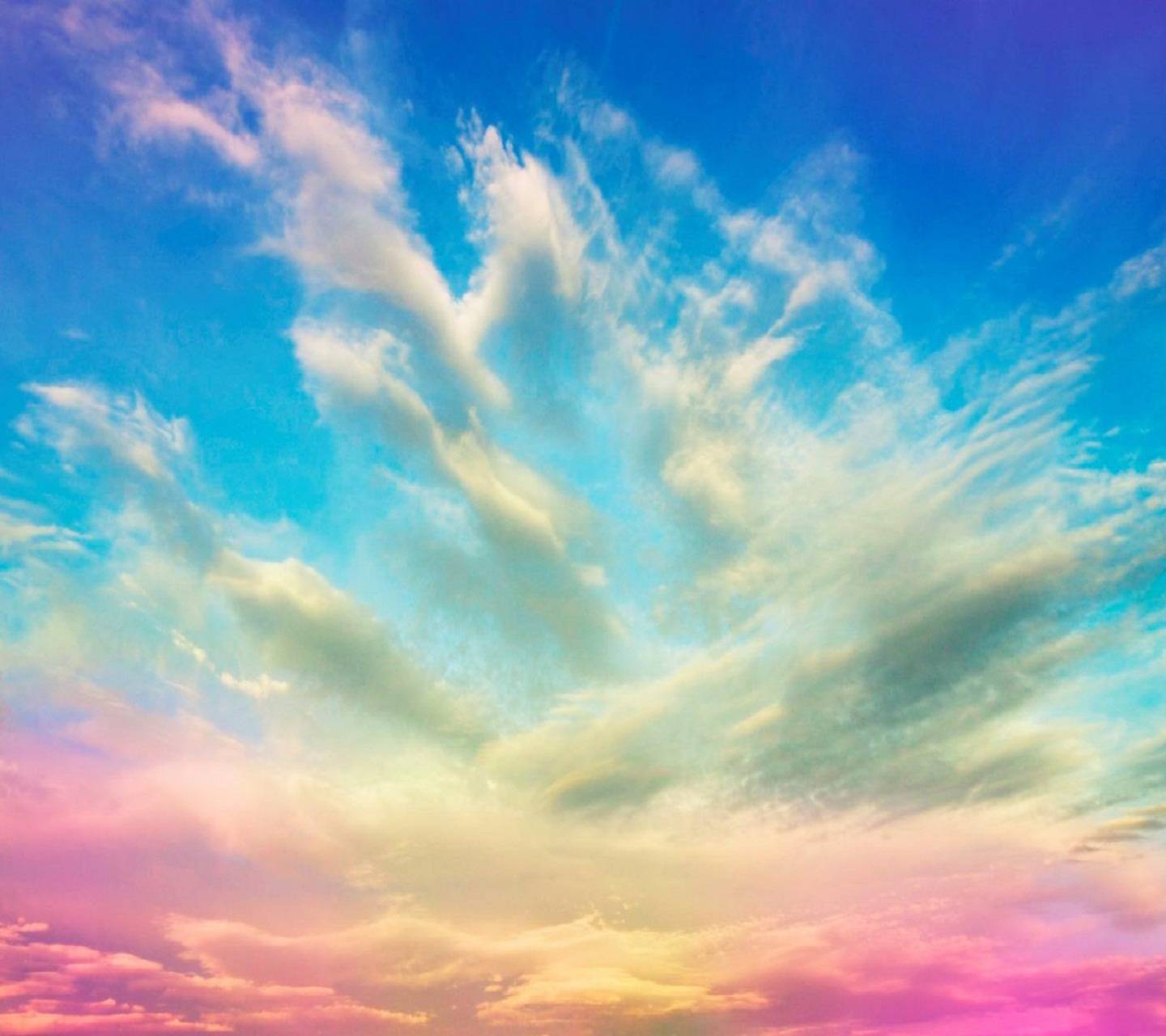 1440x1280 Rainbow Clouds hình nền