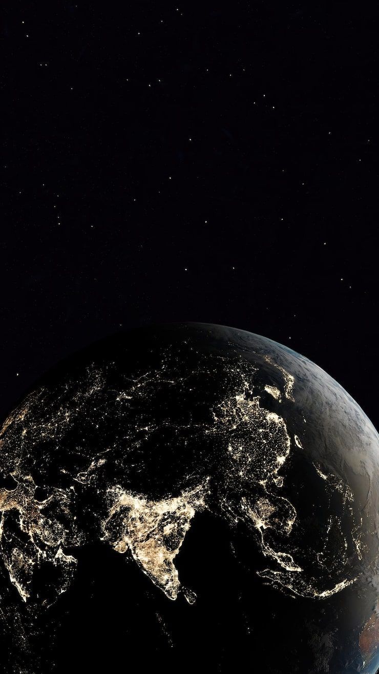 740x1316 Wallpaper globe dark Image