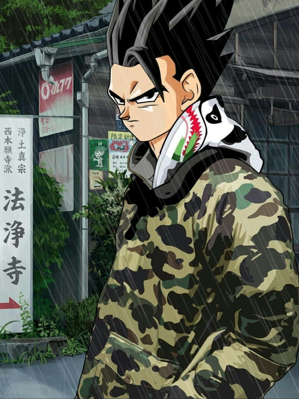 1265x1687 Download Gangster Goku Urban Style Wallpaper