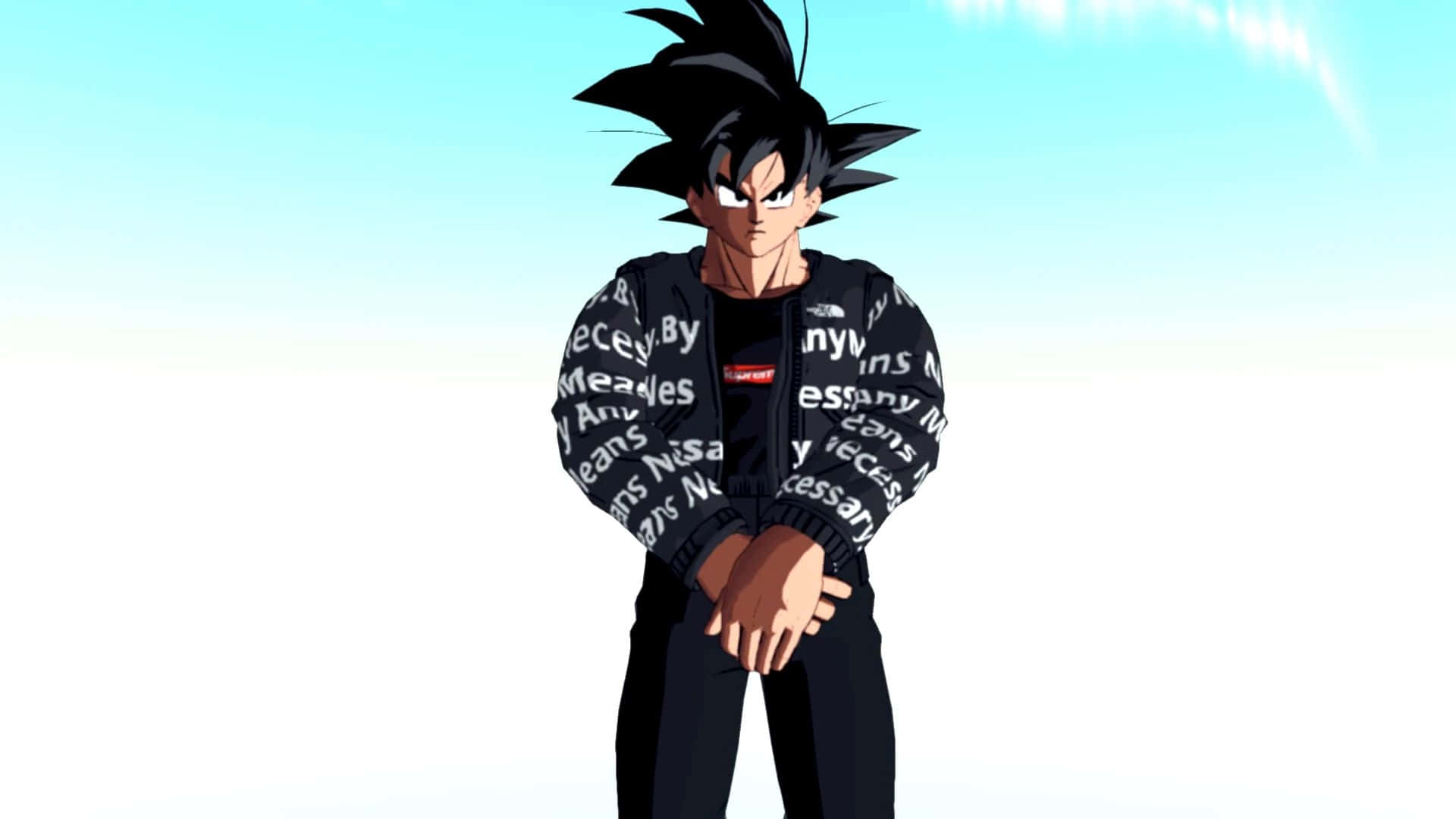 1920x1080 Download Gangster Goku Stylish Pose Wallpaper