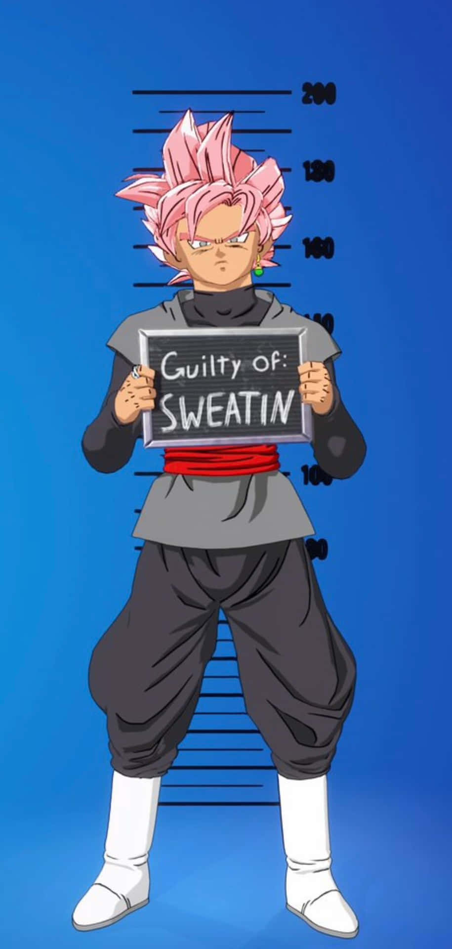 915x1920 Download Gangster Goku Mugshot Wallpaper